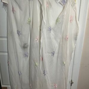 4 sets ( 8 pieces) pottery barn kids curtains with butterfly and flower